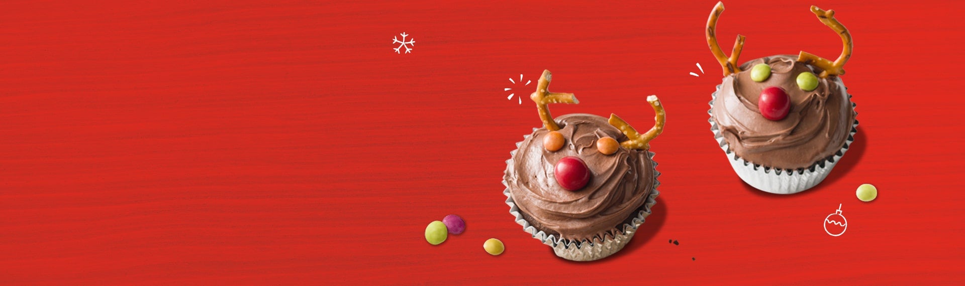 Jolly Rudolph Choc Cupcakes