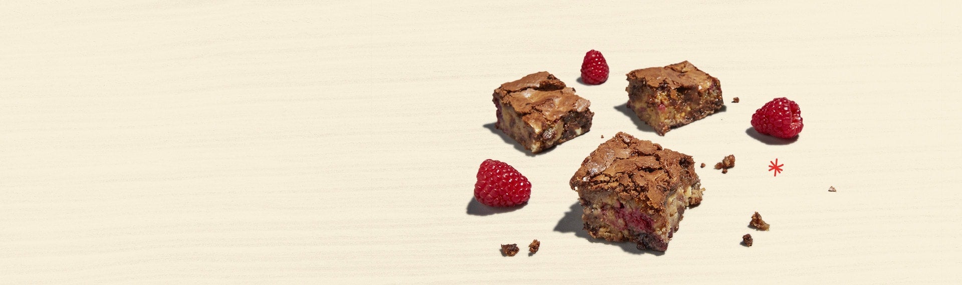 Fudge Chocolate & Raspberry Brownie