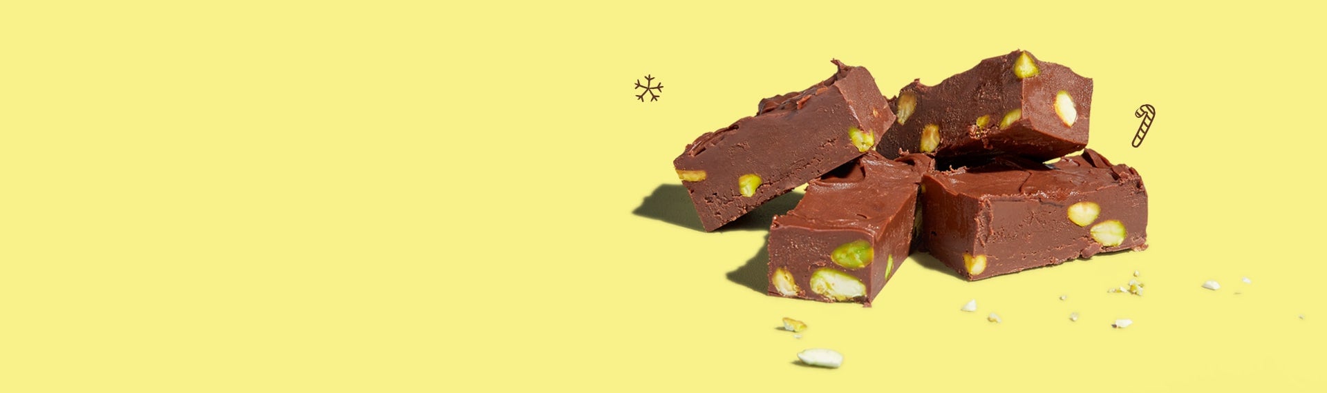 Wonderful Salted Chocolate & Pistachio Fudge