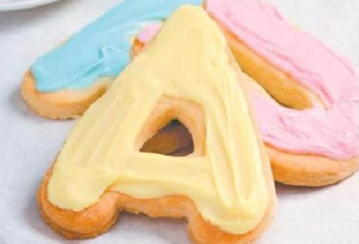 Cookies in the shape of letters