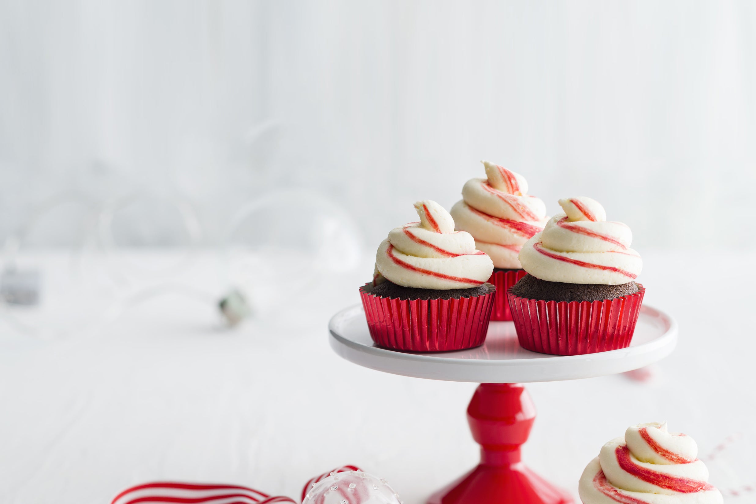 Gluten Free Brownie Cupcakes with Candy Cane Buttercream