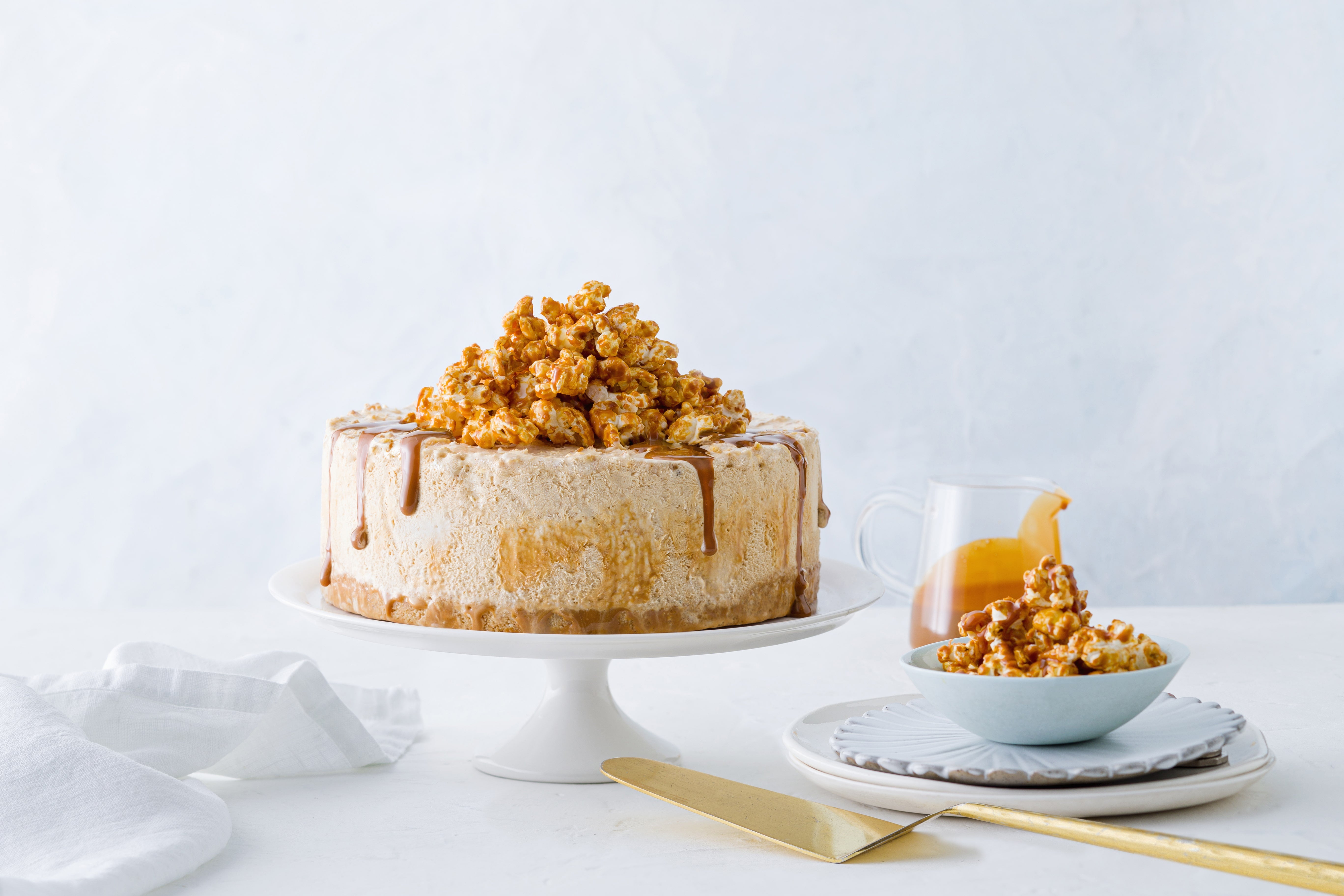 CARAMEL POPCORN CELEBRATION ICE-CREAM CAKE