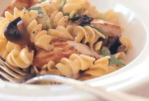 Pasta Spirals with Chicken and Mushroom