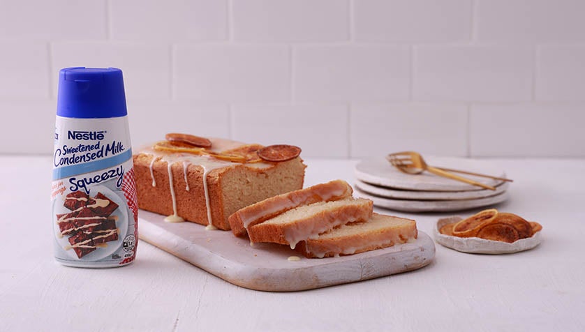 Lemon Loaf Cake With Condensed Milk Drizzle