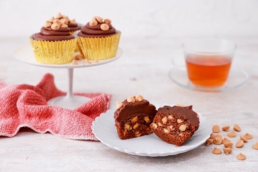 Dark Choc and Gold Caramel Mini Muffins