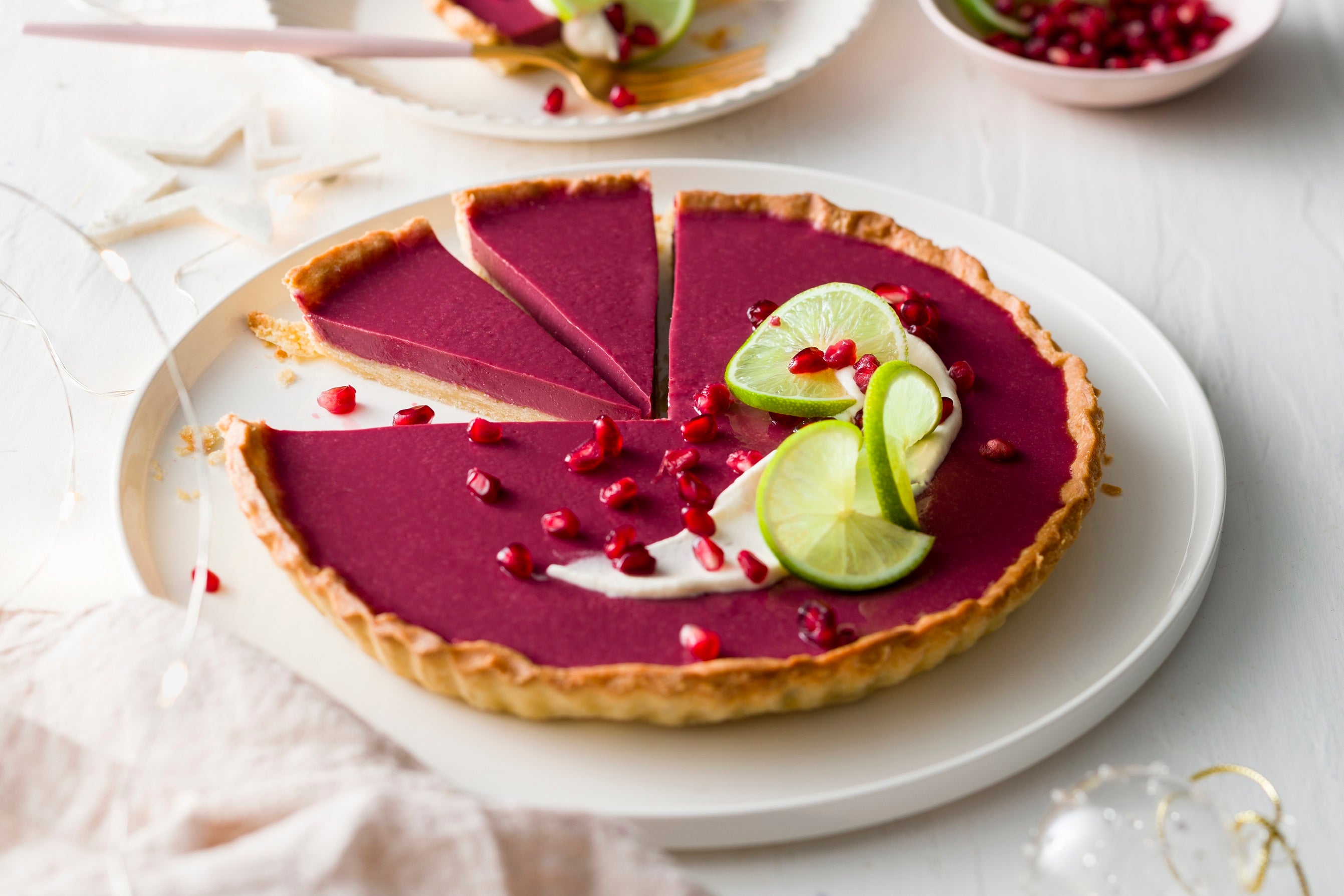 Pomegranate & Lime Tart