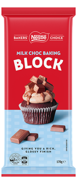 NESTLÉ BAKERS’ CHOICE Milk Choc Baking Block 170g