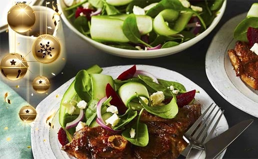 Rosemary & Mint Lamb Chops With Baby Beetroot Salad
