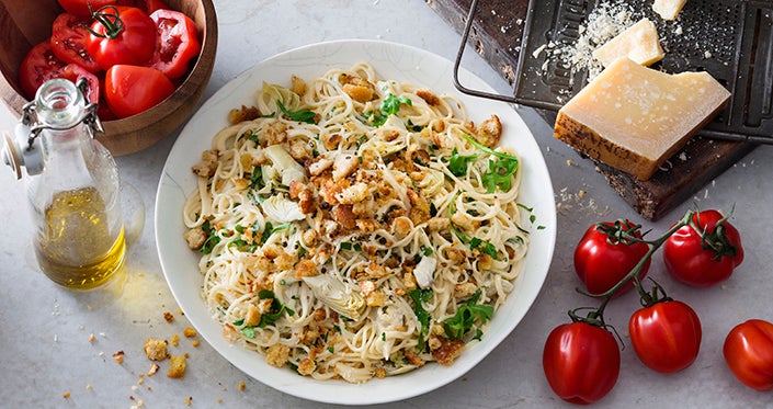 Creamy Artichoke and Rocket Pasta