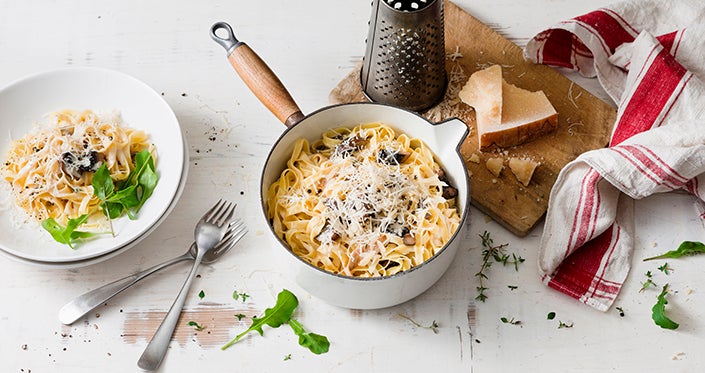 Creamy Wild Mushroom, Ricotta and Thyme Tagliatelle