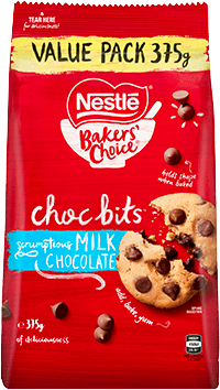 NESTLÉ BAKERS’ CHOICE Milk CHOC BITS 375g Value Pack