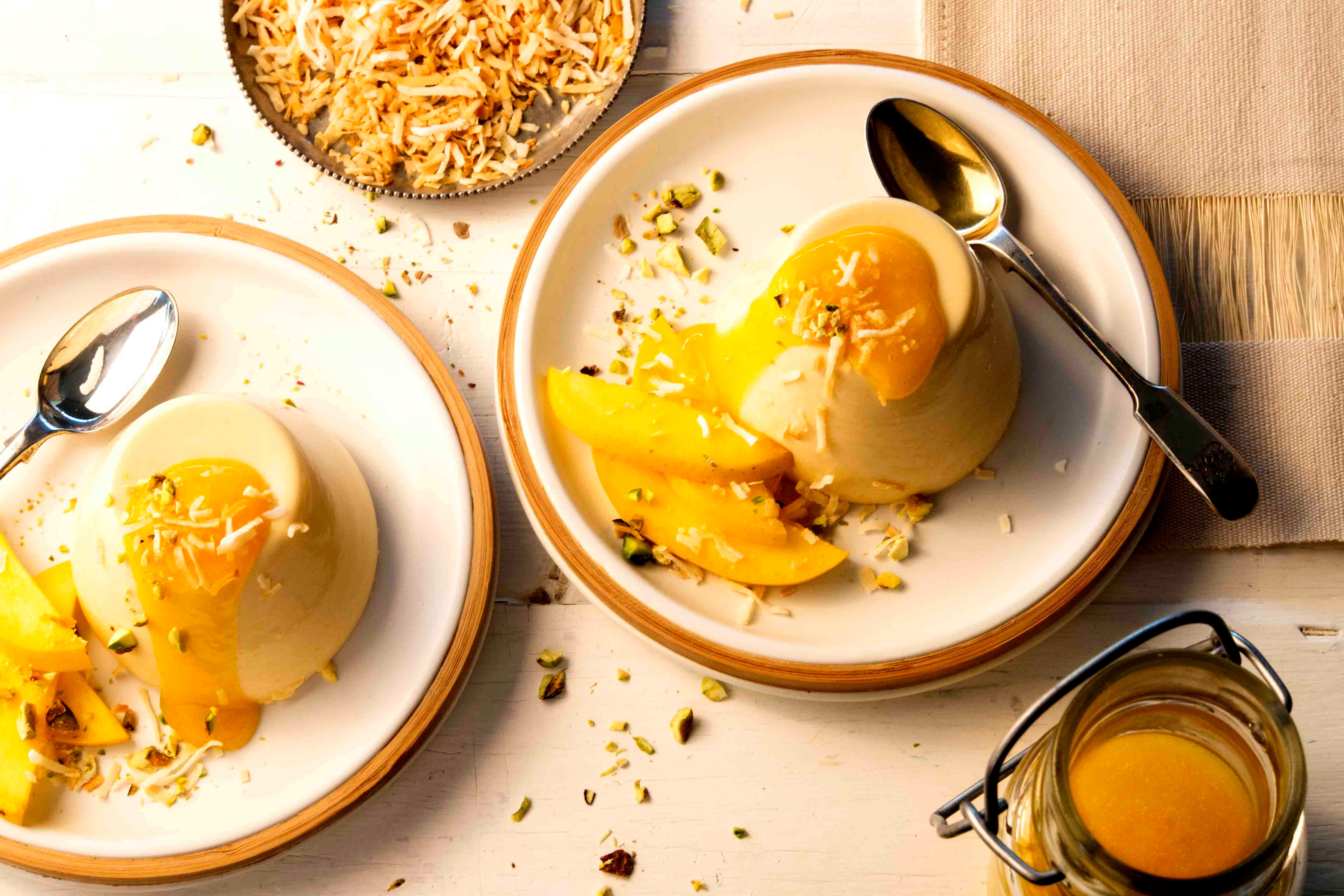 Mango and Coconut Panna Cotta