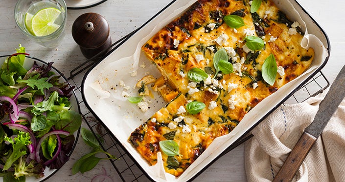 Spinach, Leek, and Pumpkin Frittata