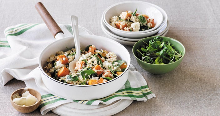 Pumpkin, Tarragon and Goats Cheese Risotto