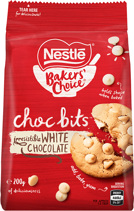 NESTLÉ BAKERS’ CHOICE White CHOC BITS 200g