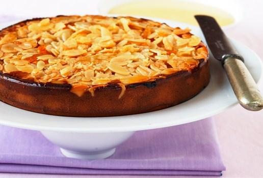 Apricot Almond Toffee Pudding with Coconut Creme