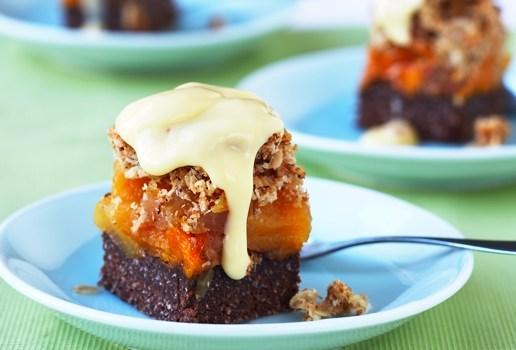 Apricot and Pear Crumble Slice