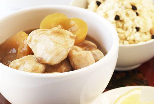 Apricot Chicken with Buttered Lemon Couscous