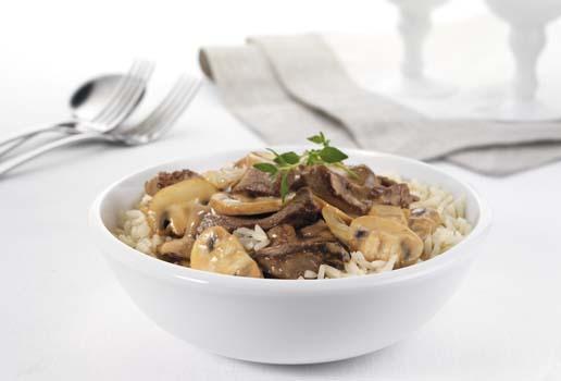 Beef Stroganoff with Rice