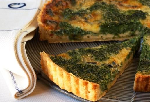 Blue Cheese and Spinach Quiche