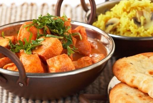 Butter Chicken & Spicy Rice with Mushrooms