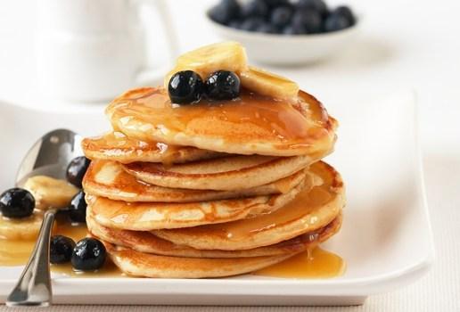 Buttermilk Hotcakes, Fruit & Butterscotch Sauce