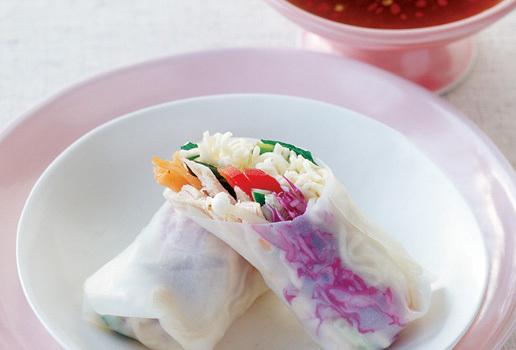Chicken & Vegetable Rice Paper Rolls