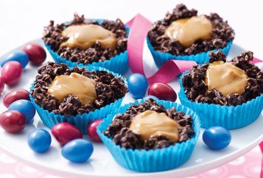 Choc Caramel Noodle Nests