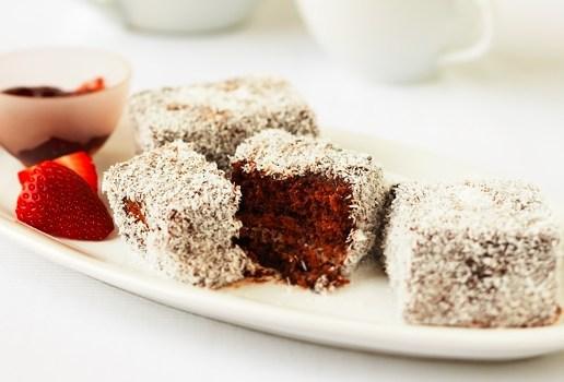 Choc Filled Lamingtons