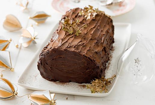 Chocolate Ripple Yule Log