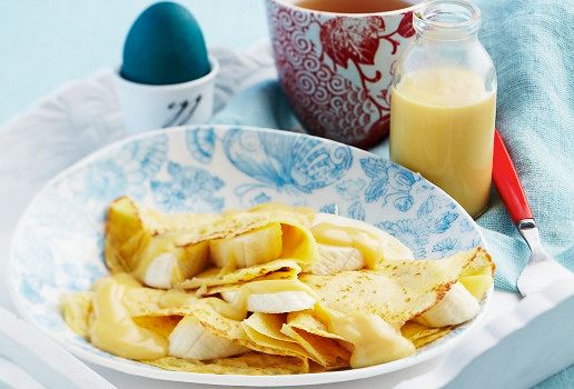 Easter Morning Caramel, White Choc & Banana Crepes