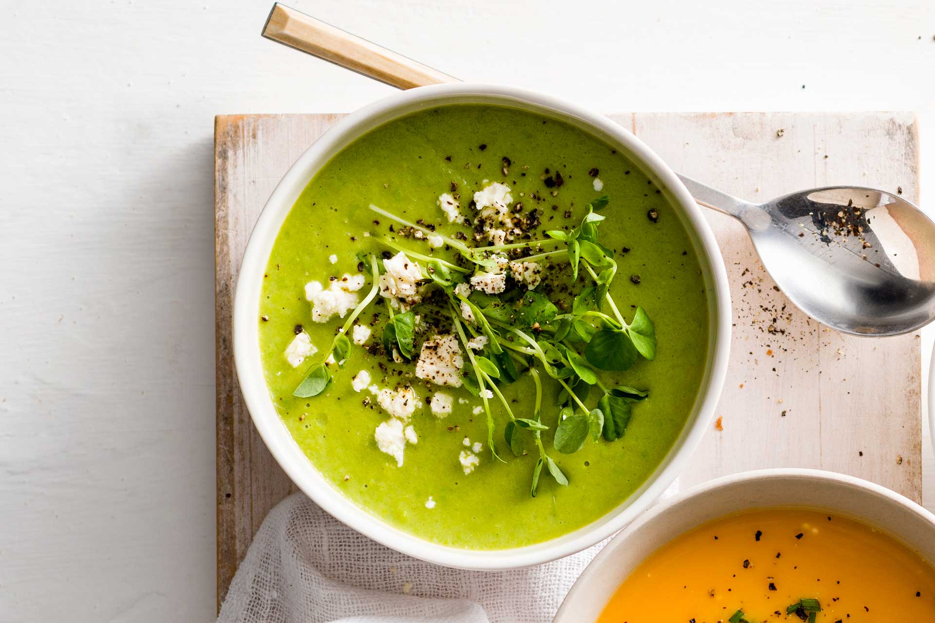 Creamy Pea and Feta Soup Recipe | Recipes.com.au