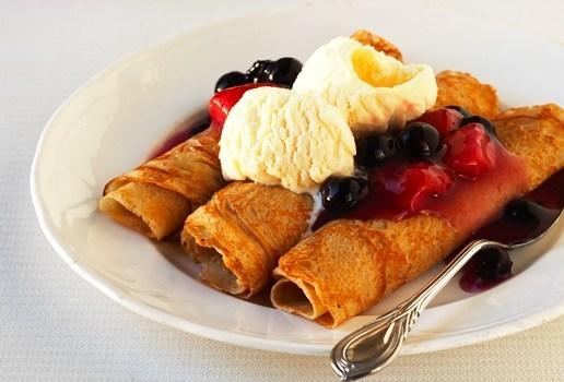 French Crepes with Berries