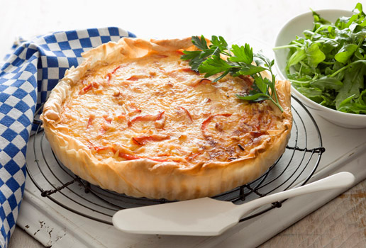 Ham Cheese and Capsicum Quiche