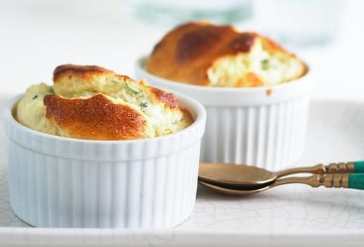 Individual Cheese and Herb Souffles