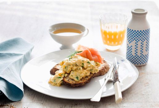 Herbed Scrambled Eggs with Smoked Salmon
