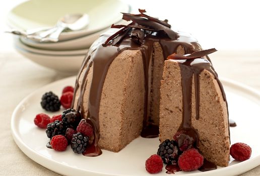 Ice-Cream Bombe with Chocolate Sauce