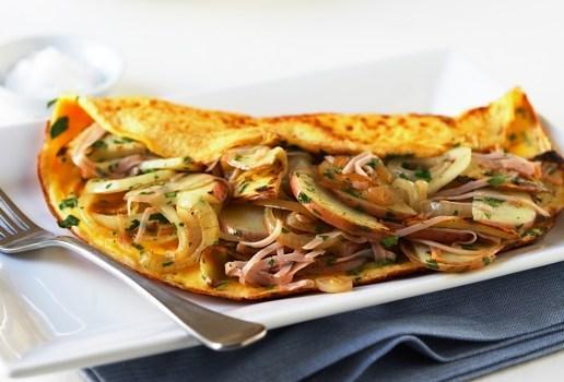 Lean Ham and Potato Omelette