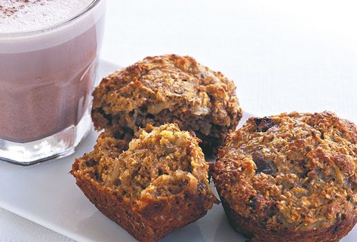 Light Bran Apple Muffins