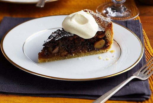 Macadamia and Chocolate Toffee Tart