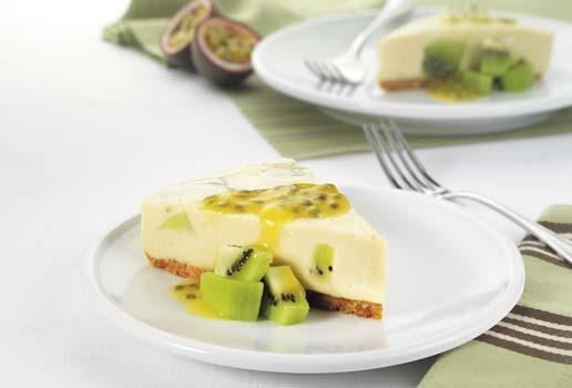 Kiwi and Passionfruit Cheesecake