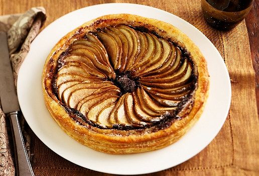 Pear, Pecan & Chocolate Tart