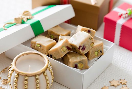 Pistachio and Cranberry Fudge