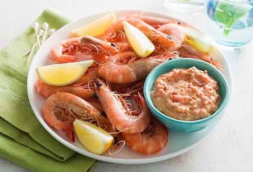 Roasted Red Capsicum Cocktail Sauce with Prawns