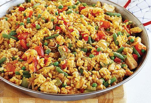 Saffron Chicken Paella