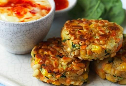Salmon Fritters with Sweet Chilli Mayonnaise