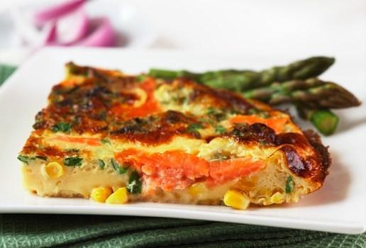Smoked Salmon and Corn Frittata