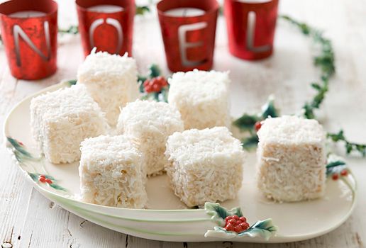 Snowflake Cake Squares
