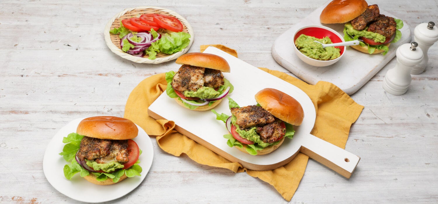 Herbed French Style Roast Chicken Burgers