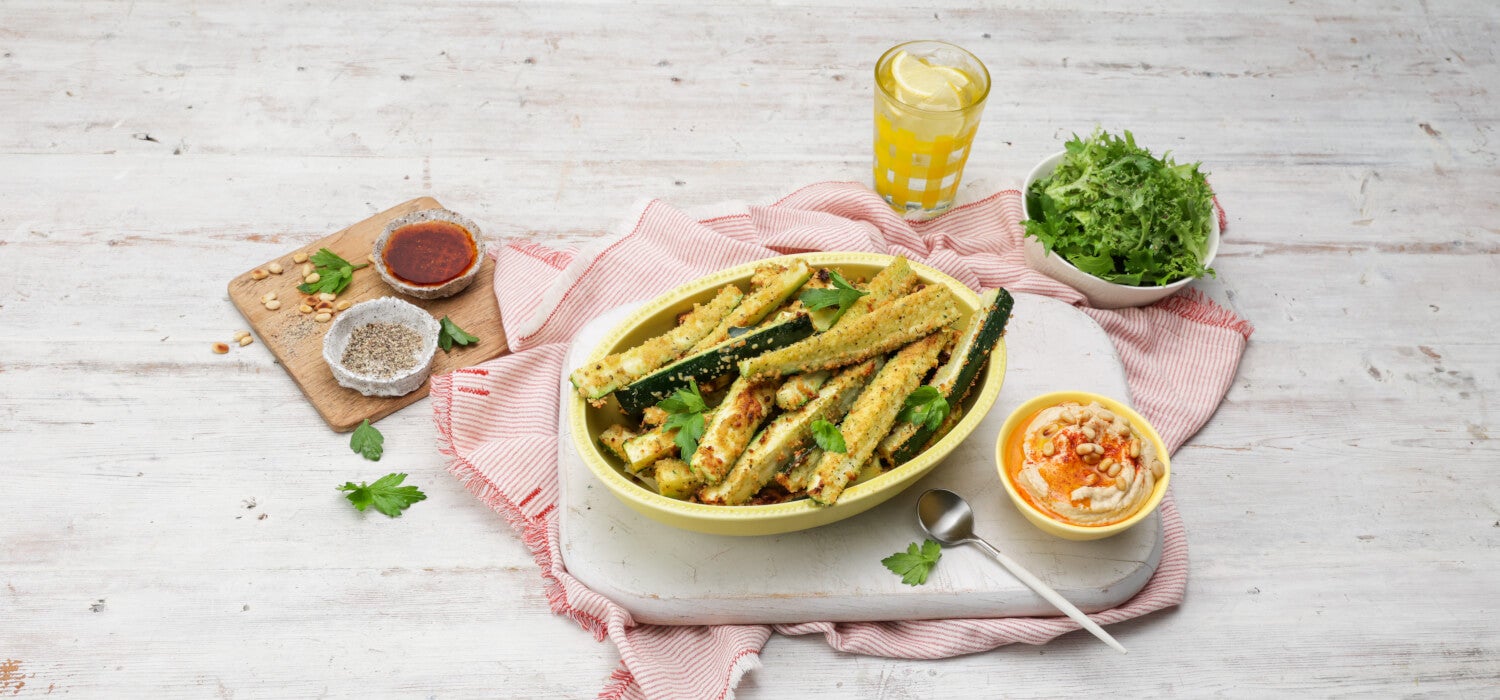 Three Cheese and Garlic Zucchini Fries